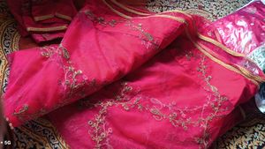 Pink Embroidered Saree