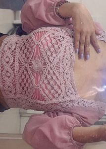 Pink Embroidered top