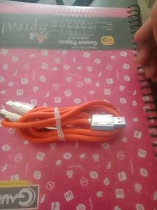 Premium Quality 3 in 1 charging cable (120CM)
