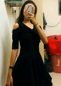 Little Black Cold Shoulder Dress