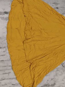 Girls wear Mustard Embroidered A-Line Kurta with s