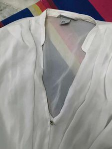H&amp;M. White Wrap Top