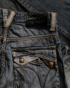 KUBAYASHI STRAIGHT BIKER JEANS