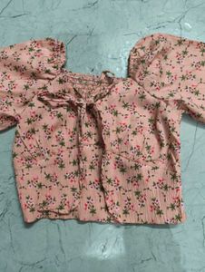 Floral Tie-Front Top