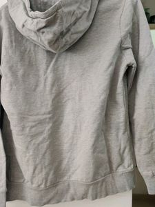 Sweatshirt (Woolen, Grey, Zip Closure)