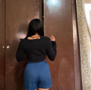 Stylish Black Knit Top