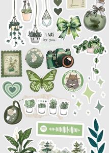 aesthetic stickers card