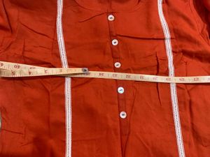 Max Orange White Kurta
