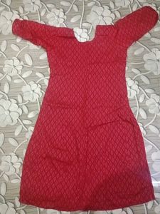 Red Diamond Print Dress