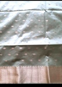 Elegant Light Blue Silk Blend Saree