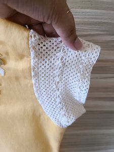 Yellow Handwork Kurti Size 46