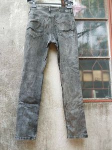 Distressed Gray Wash Jeans