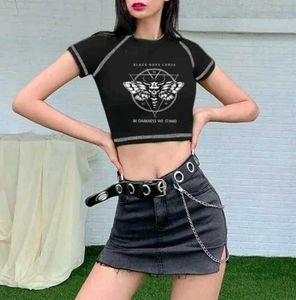 Graphic Print Crop Top