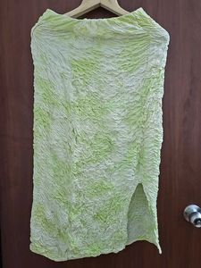 Green Popcorn Textured Skirt