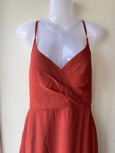 Elegant  Rust Maxi Azazie Dress(A8)
