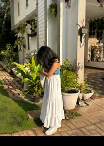 Savana White Long Skirt