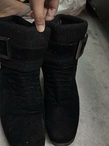 Black Velvet Boots