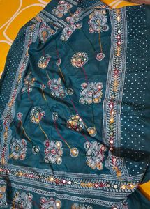 Elegant mirror work dupatta