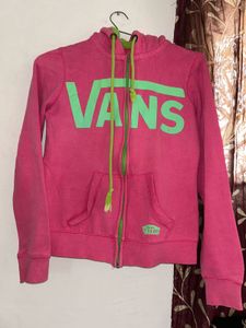Pink Vans Zip Hoodie (Size S)
