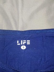 LIFE Brand Blue cropped T-Shirt