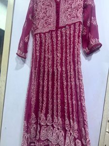 Lucknowi Chikankari Anarkali Gown