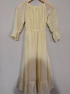 Yellow Cute Dress Net Korean Style