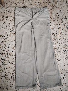 Khaki Straight Leg Trousers