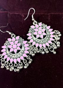 Hanging Pink Earrings For Women
