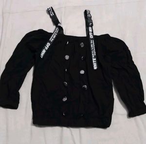 Black Off-White Style Top