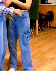 Ice Blue High-Waist Denim Jeans – Trendy &amp; Comfort