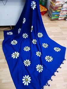 Hand-painted Khadi Cotton saree
