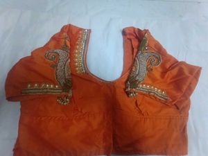 Orange Embroidered Blouse