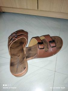 Brown Double Buckle Slides , Burkey Style