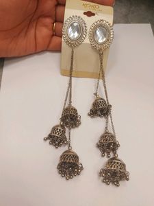 Silver Oxidised Earrings