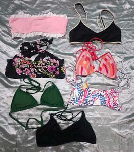 Bundle Of 7 Womens Imported Bikini Tops