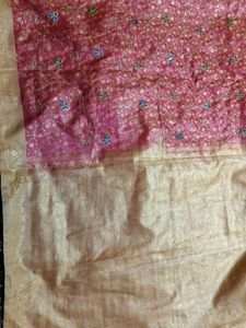 Pink Banarasi Style Saree