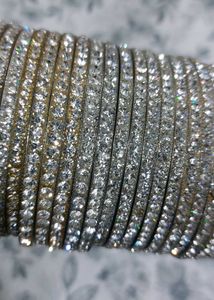 AD stone Metal Bangles