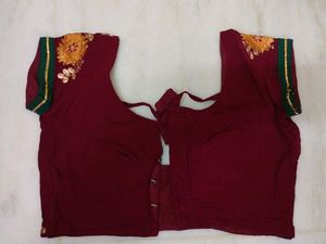 EMBROIDERY MAROON BLOUSE