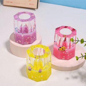 Crystal Hexagon Temperature Sensitive Pen Holder