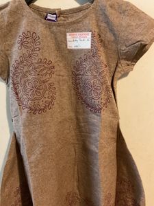 Boho Brown Print Frock