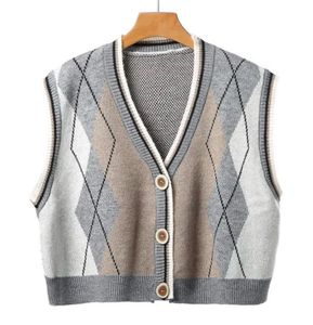 Argyle Knit Vest - Trendy Layer!