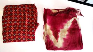 Red Ethnic Dress Material