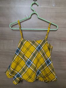 Yellow Plaid Cami Top