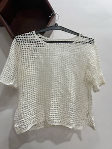 White crochet Top