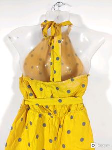 Mustard Yellow Printed Casual Jumpsuit (Women)