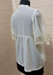 H&amp;M Elegant White Cotton Top
