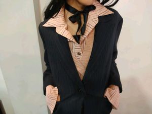 Black Oversized Women Blazer
