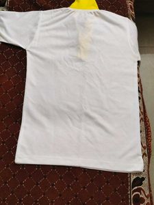 White &amp; Yellow Polo Shirt