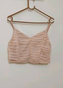 Elegant Beige Crop Top