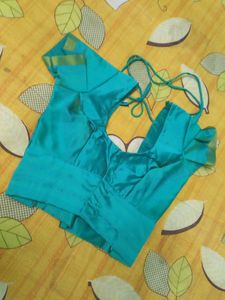 Sea Green Stitched Blouse